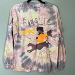 Khalid 2019 Free Spirit Tour Tie Dye Long Sleeve Graphic Shirt
